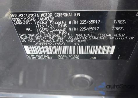 2016 Toyota Rav4 Le from USA, damaged, VIN JTMBFREV2GJ095200